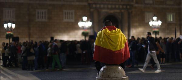 Manifestación a favor de la integridad de España en Barcelona - Sputnik Mundo