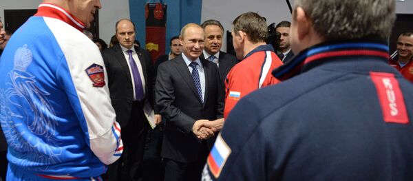 Presidente de Rusia, Vladímir Putin, en el Centro Federal de Lucha Yug Sport - Sputnik Mundo