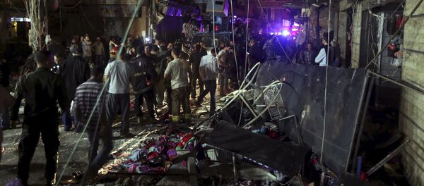 El lugar del atentado en Beirut, Líbano - Sputnik Mundo