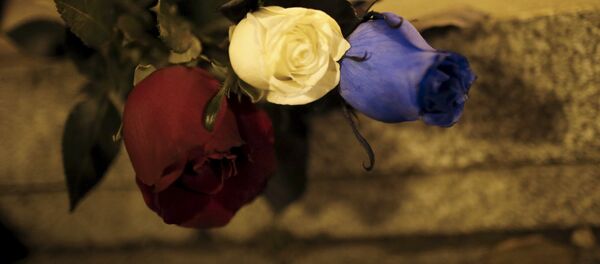 Rosas en homenaje a las víctimas de los atntados en París - Sputnik Mundo