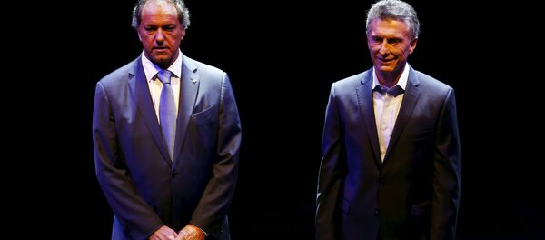 Candidatos presidenciales Daniel Scioli y Mauricio Macri Candidatos presidenciales Daniel Scioli y Mauricio Macri - Sputnik Mundo