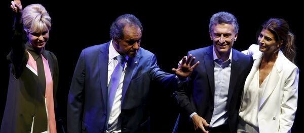 Candidatos presidenciales Daniel Scioli y Mauricio Macri Candidatos presidenciales Daniel Scioli y Mauricio Macri - Sputnik Mundo