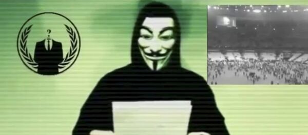 Un hacker del grupo Anonymous - Sputnik Mundo