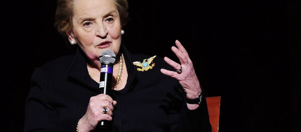 Former US Secretary of State Madeleine Albright attends a panel discussion celebrating the anniversary of The Dayton Accords, which marked the end of the Balkans conflict at New York University in New York, February 09, 2011 - Sputnik Mundo