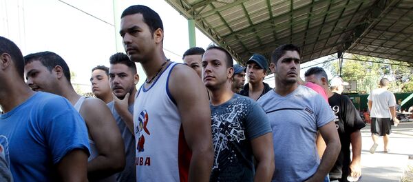 Migrantes cubanos en la frontera entre Costa Rica y Nicaragua - Sputnik Mundo