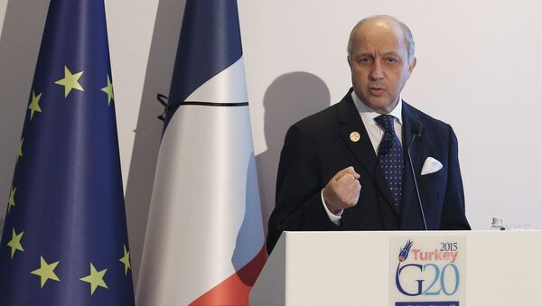 Laurent Fabius, ministro de Exteriores de Francia - Sputnik Mundo