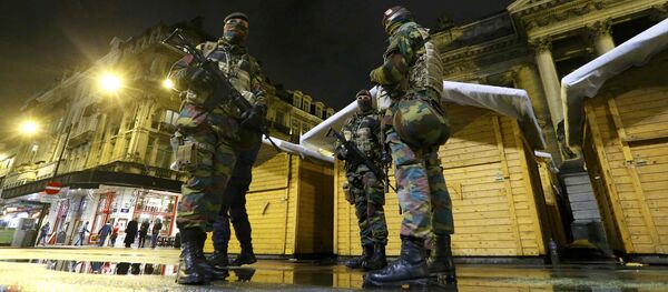 Soldados belgas en Bruselas - Sputnik Mundo