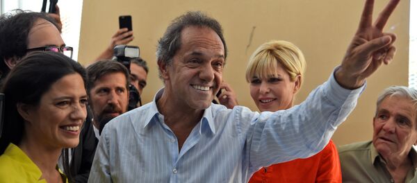 Daniel Scioli, candidato presidencial del gobernante Frente para la Victoria (FpV) - Sputnik Mundo