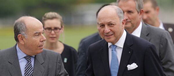 Ministro de Exteriores de Brasil, Mauro Vieira, y ministro de Exteriores de Francia, Laurent Fabius - Sputnik Mundo