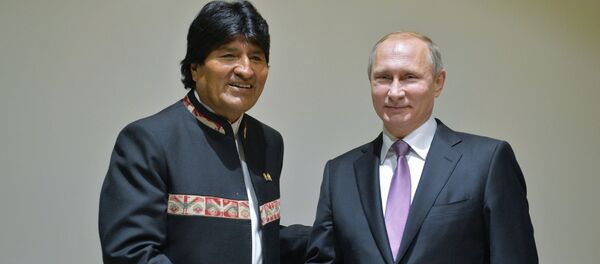 Presidente de Rusia, Vladímir Putin y presidente de Bolivia, Evo Morales - Sputnik Mundo