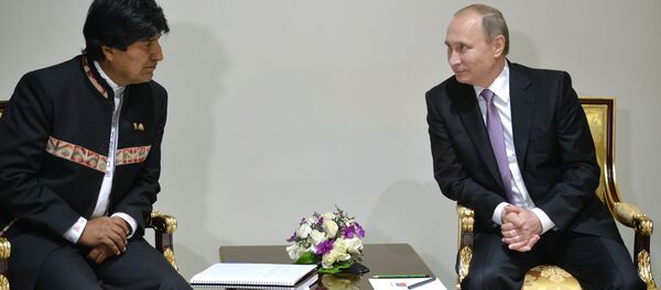Presidente de Rusia, Vladímir Putin y presidente de Bolivia, Evo Morales - Sputnik Mundo