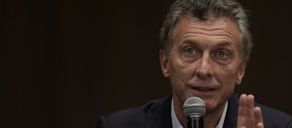 Argentina's president elect Mauricio Macri speaks during a press conference in Buenos Aires on November 23, 2015 - Sputnik Mundo