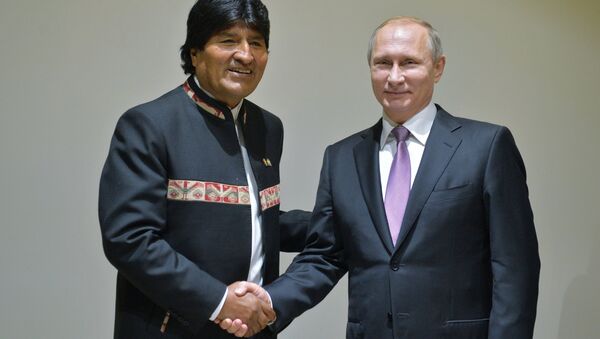 Presidente de Bolivia, Evo Morales, y presidente de Rusia, Vladímir Putin - Sputnik Mundo