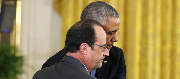 Barack Obama y François Hollande - Sputnik Mundo