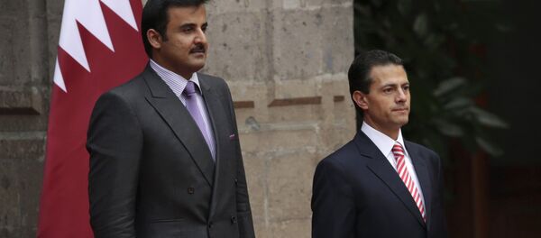 Presidente de México Enrique Peña y emir de Catar, jeque Tamim bin Hamad al Thani - Sputnik Mundo