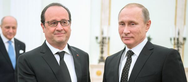 Presidente de Francia, François Hollande y presidente de Rusia, Vladímir Putin Presidente de Francia, François Hollande y presidente de Rusia, Vladímir Putin - Sputnik Mundo
