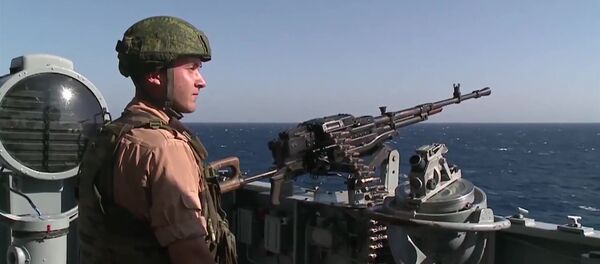 Crucero portamisiles Moskvá en el litoral de Latakia - Sputnik Mundo