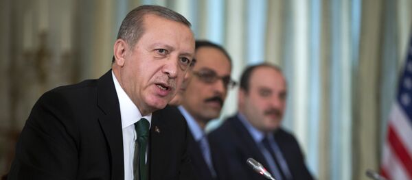 Recep Tayyip Erdogan, presidente de Turquía, durante el encuentro con Barack Obama - Sputnik Mundo