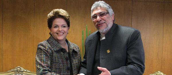 Presidenta de Brasil, Dilma Rousseff, y expresidente de Paraguay, Fernando Lugo (Archivo) - Sputnik Mundo