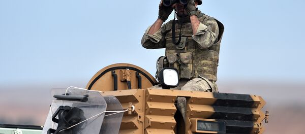 Soldado turco en la frontera de Turquía con Siria - Sputnik Mundo