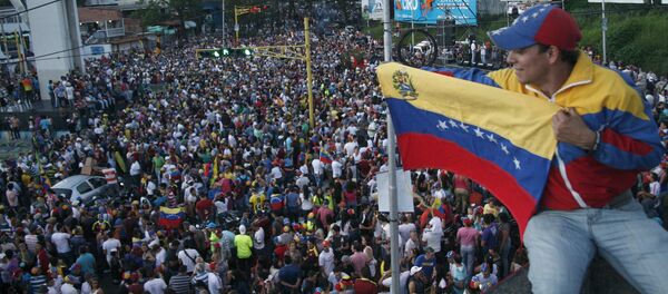 Partidarios de la oposición en San Cristóbal, Venezuela (archivo) - Sputnik Mundo