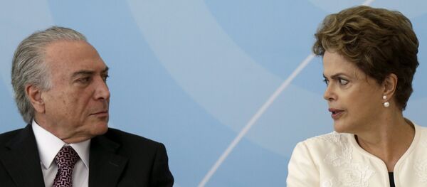 El presidente de Brasil, Michel Temer, y la expresidenta Dilma Rousseff El presidente de Brasil, Michel Temer, y la expresidenta Dilma Rousseff - Sputnik Mundo