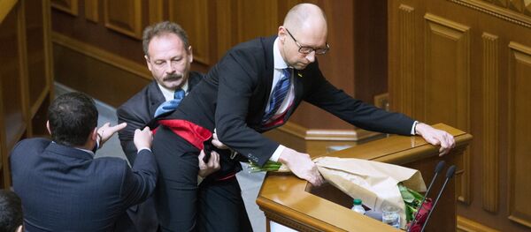 Arseni Yatseniuk, primer ministro de Ucrania Arseni Yatseniuk, primer ministro de Ucrania - Sputnik Mundo