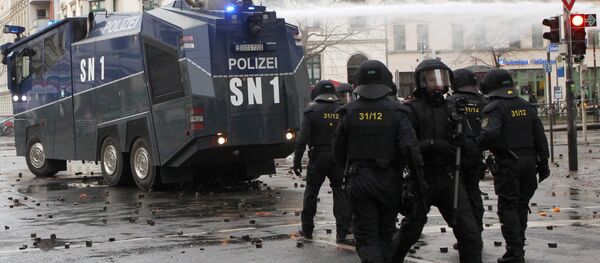 Policías alemanes en Leipzig - Sputnik Mundo