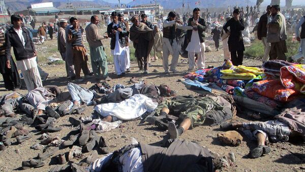 Lugar del atentado en Parachinar, Pakistán - Sputnik Mundo