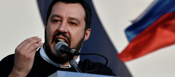 Matteo Salvini, líder del partido opositor italiano Liga Norte - Sputnik Mundo