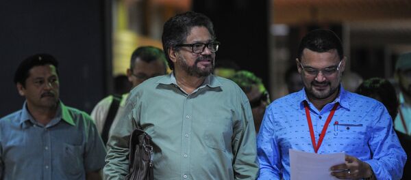 Iván Márquez, miembro del Secretariado de las FARC, durante las negociaciones de paz con el gobierno de Colombia - Sputnik Mundo