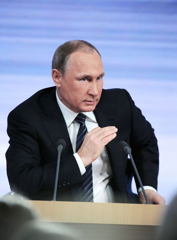 Las emociones en la gran rueda de prensa de Vladímir Putin - Sputnik Mundo