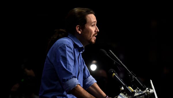 Pablo Iglesias, líder del partido de izquierda Podemos - Sputnik Mundo