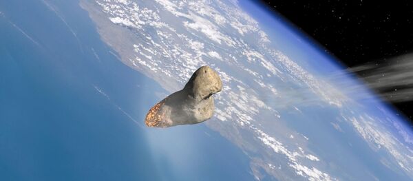 Un asteroid pasa cerca de la atmósfera de la Tierra (gráfica) Un asteroid pasa cerca de la atmósfera de la Tierra (gráfica) - Sputnik Mundo