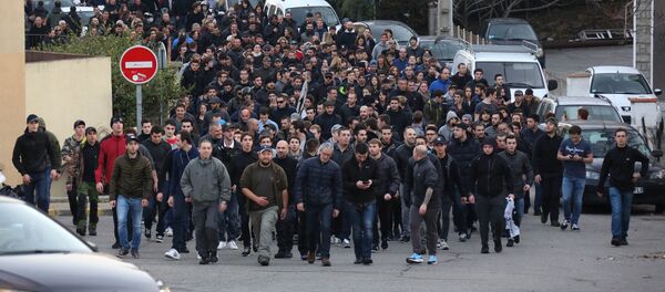 Manifestación de protesta en Ajaccio, la capital de la isla francesa de Córcega - Sputnik Mundo