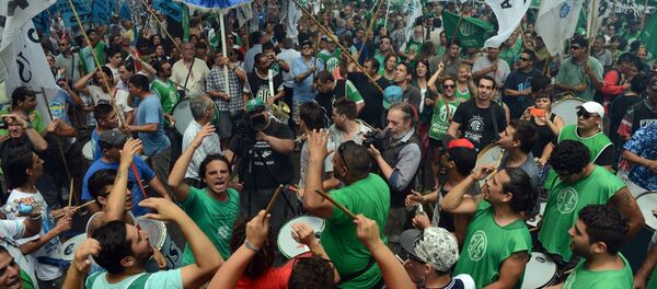 Huelga de trabajadores en Argentina (archivo) - Sputnik Mundo