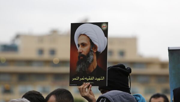Retrato del clérigo chií, Nimr al Nimr, ejecutado en Arabia Saudí - Sputnik Mundo