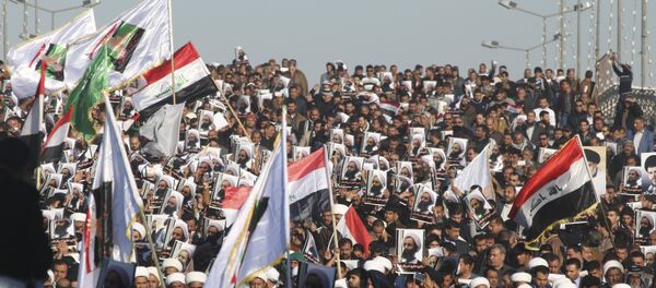 Manifestaciones en Irak tras la ejecución del clérigo chií, Nimr al Nimr, en Arabia Saudí - Sputnik Mundo