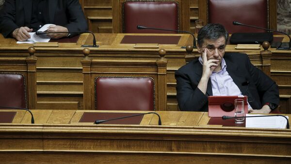 Euclides Tsakalotos, el ministro de Finanzas de Grecia - Sputnik Mundo