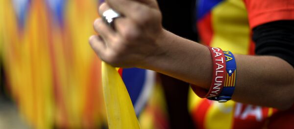 Partidarios del proceso soberanista de Cataluña - Sputnik Mundo