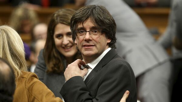 Carles Puigdemont, el presidente catalan - Sputnik Mundo