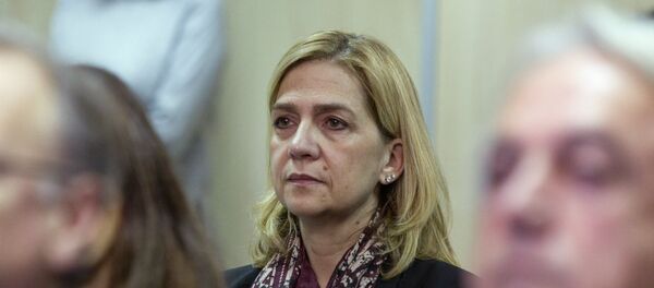 Spain's Princess Cristina sits in court where she appears on charges of tax fraud in Palma de Mallorca - Sputnik Mundo