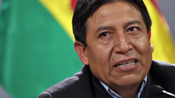 Bolivian Minister of Foreign Affairs David Choquehuanca speaks during a press conference in the framework of the Organization of American States (OAS) 40th Summit of Foreign Affairs Ministers in Lima on June 8, 2010. - Sputnik Mundo