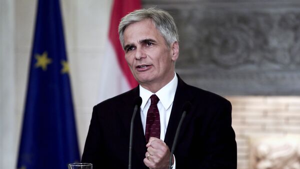 Werner Faymann, canciller federal de Austria - Sputnik Mundo