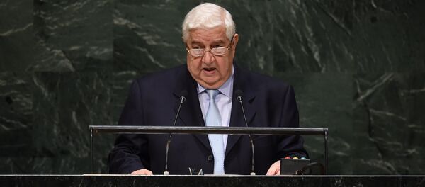 Ministro de Exteriores de Siria, Walid Muallem durante la 69º sesión de la Asamblea General de la ONU - Sputnik Mundo