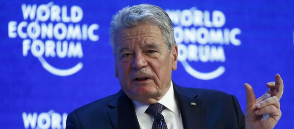 Presidente de Alemania, Joachim Gauck en el Foro Económico en Davos - Sputnik Mundo