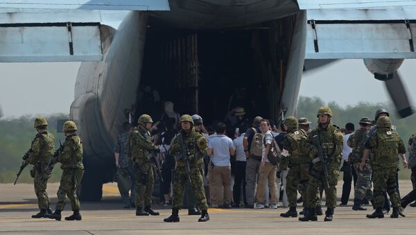 Los militares durante las maniobras Cobra Gold 2015 Los militares durante las maniobras Cobra Gold 2015 - Sputnik Mundo