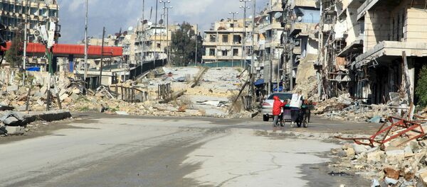 Edificios destruidos en Alepo, Siria - Sputnik Mundo