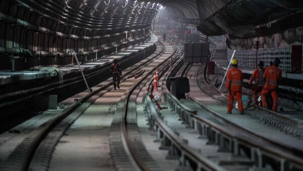 Construcción de vías de tren en Río de Janeiro (archivo) - Sputnik Mundo