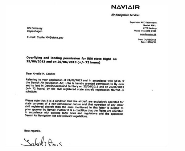 Permiso de sobrevuelo y aterrizaje - Sputnik Mundo